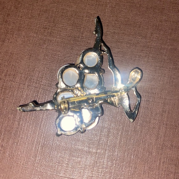 Vintage brooch/pin ballerina mother of pearl gold tone - Picture 5 of 12
